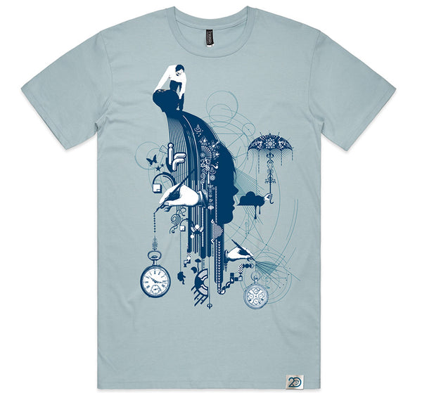 Anniversary Golden Diagram Men's T. Pale Blue