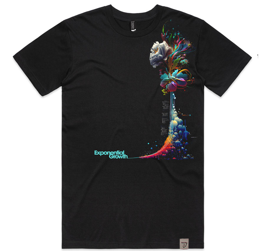 Exponential Growth Mens T Black