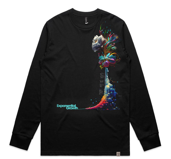Exponential Growth Men's Long Sleeve T Black